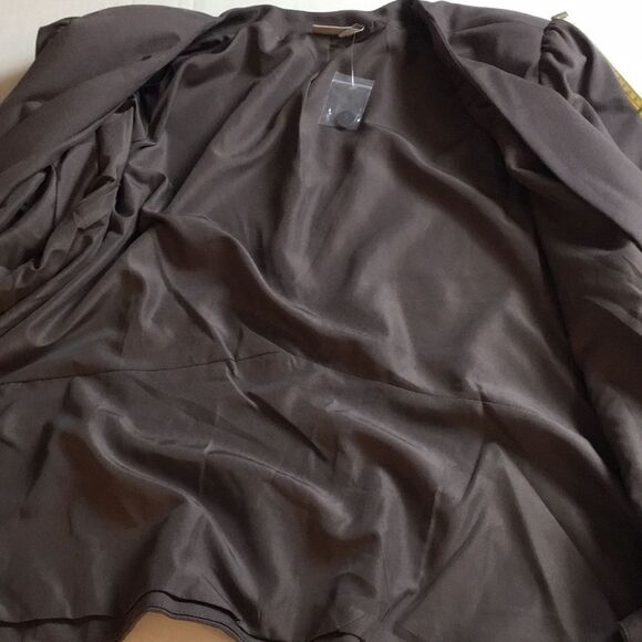 Logo by Lori Goldstein brown blazer long sleeve with gathered sleeve Sz 4X - Picture 12 of 15